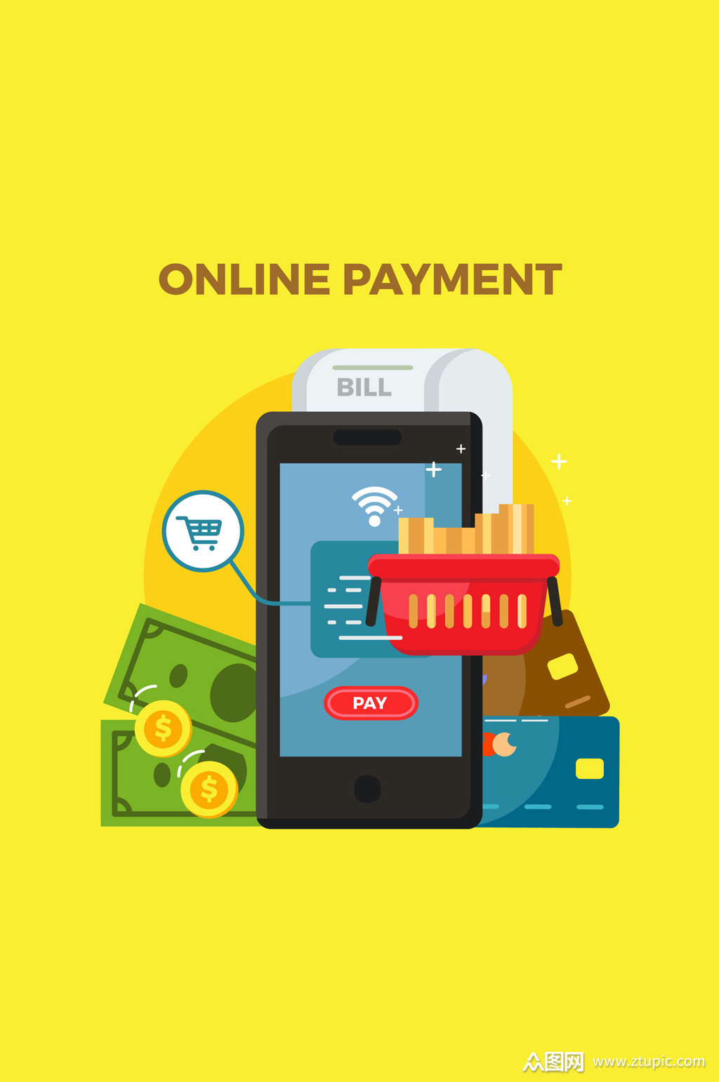 创意付款矢量素材