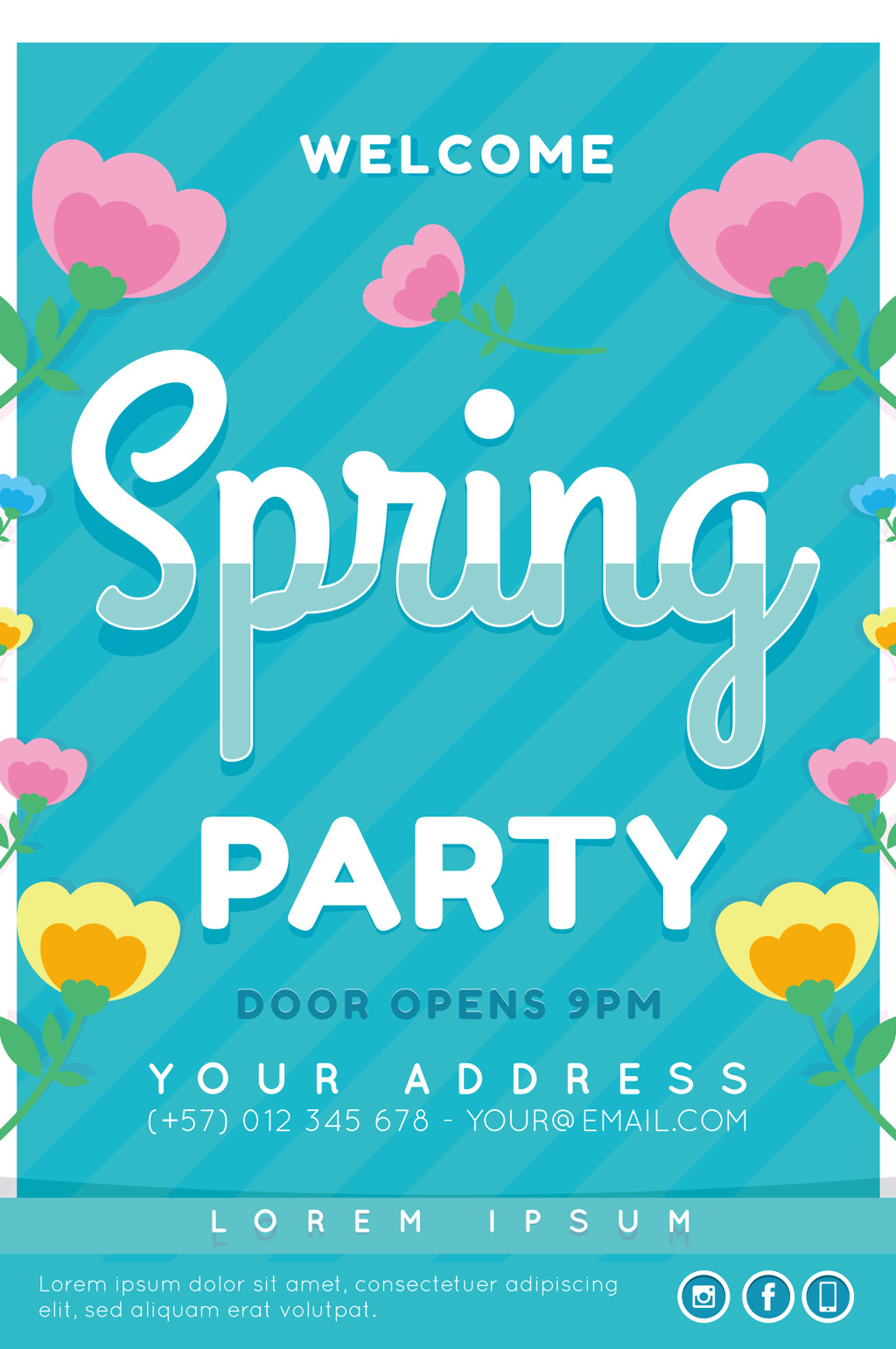 蓝色艺术字矢量素材