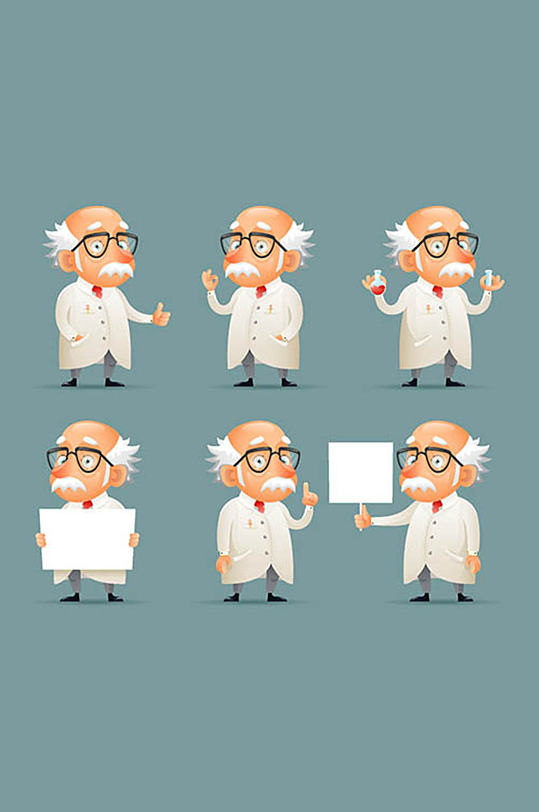 简约科学家矢量素材