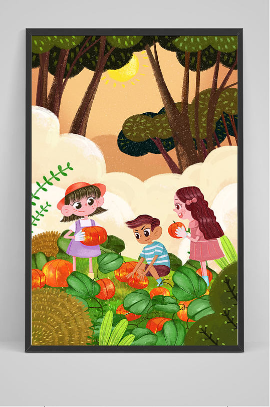 精品手绘树林图片-精品手绘树林素材下载-众图网