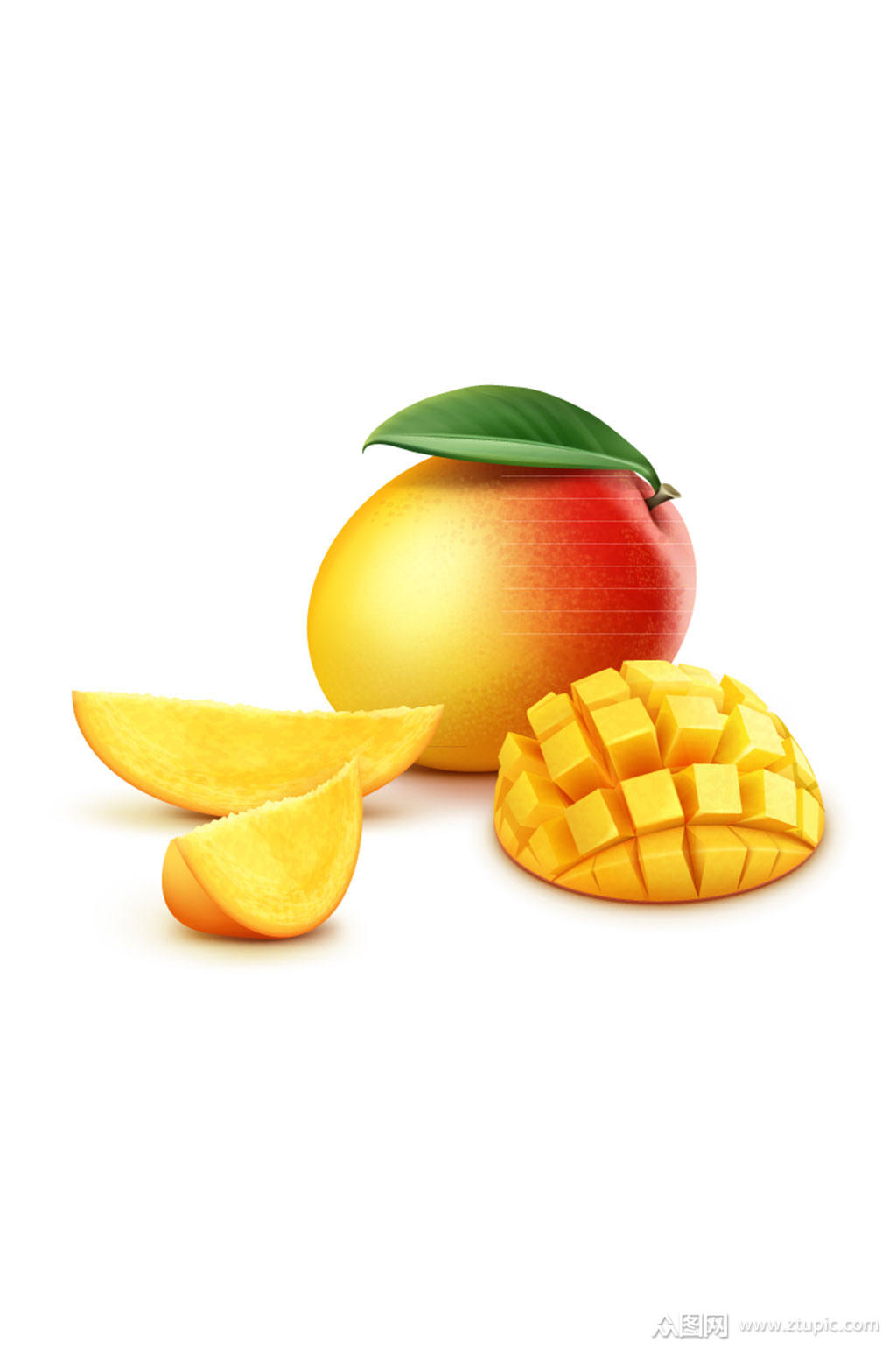 新鲜芒果设计矢量素材