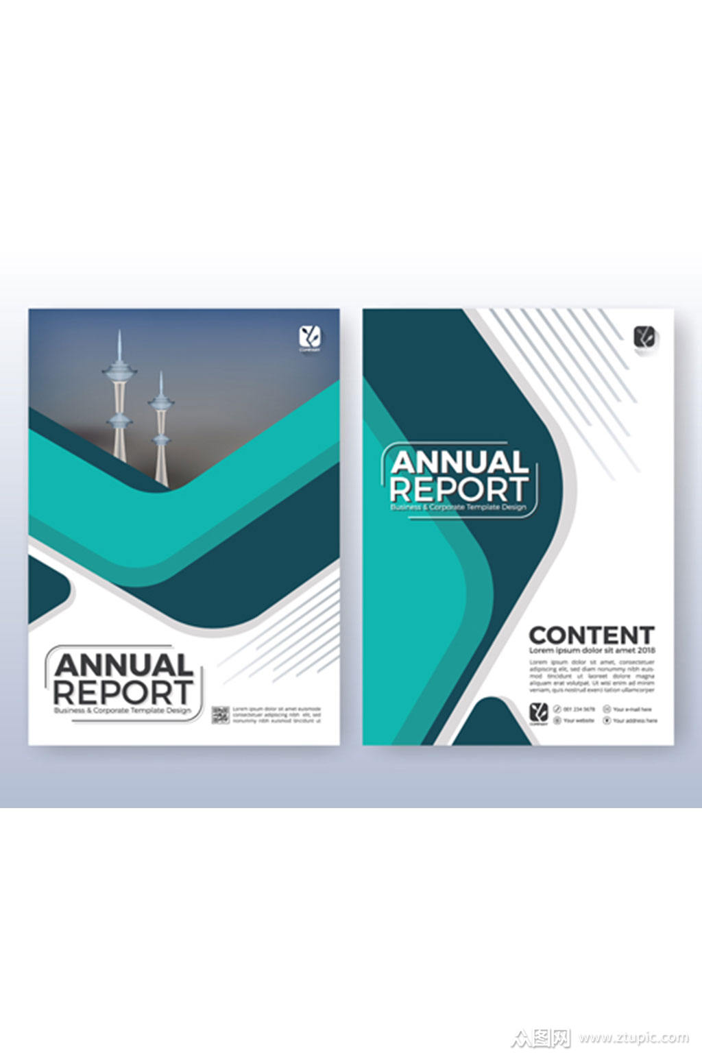 时尚简约彩色海报单页设计元素矢量模板下载-编号682018-众图网