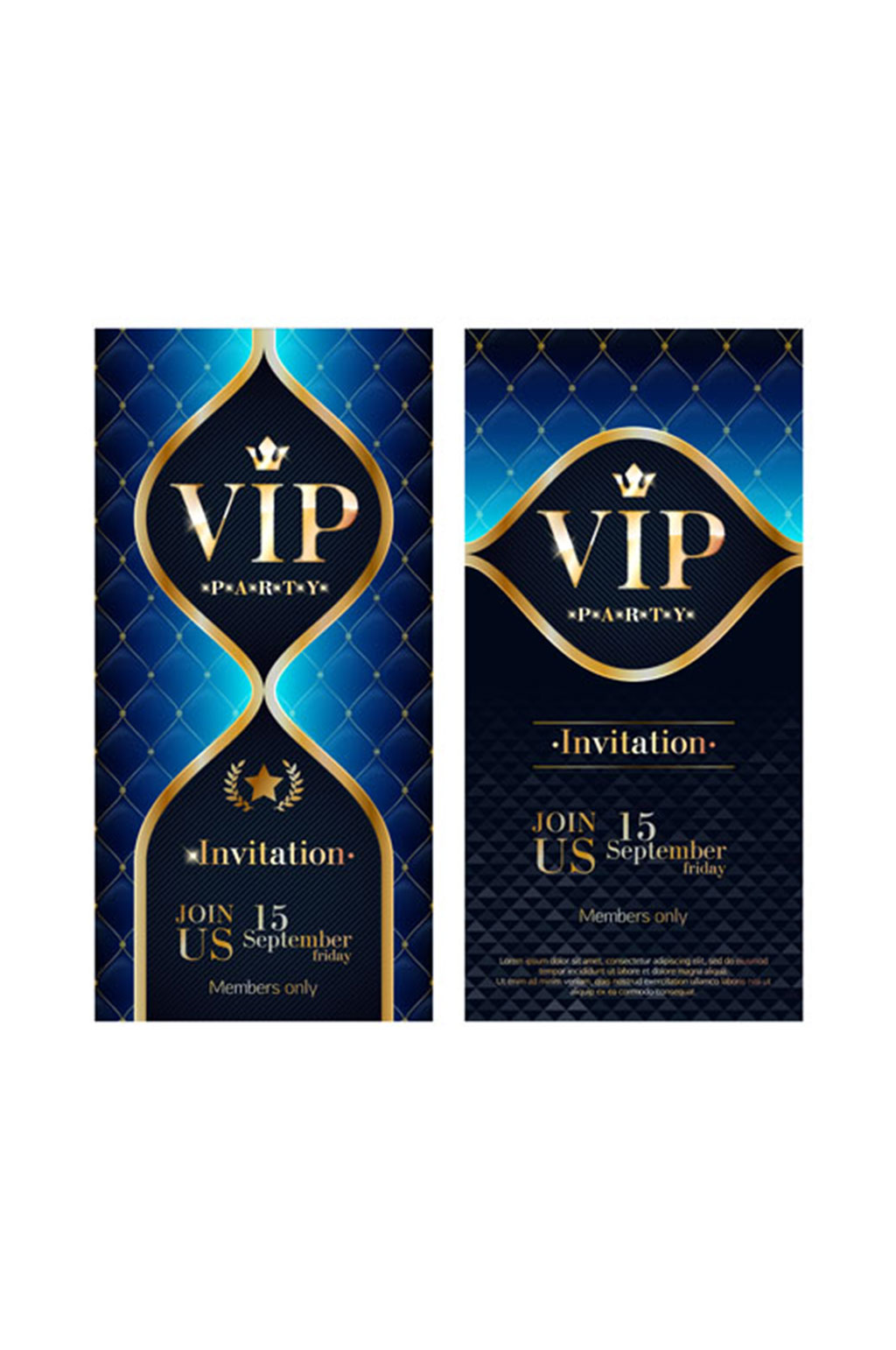 两款时尚vip彩色设计元素矢量素材素材