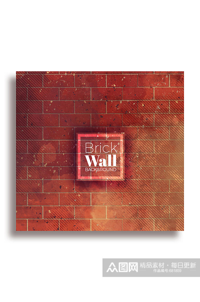 创意砖墙背景矢量素材素材