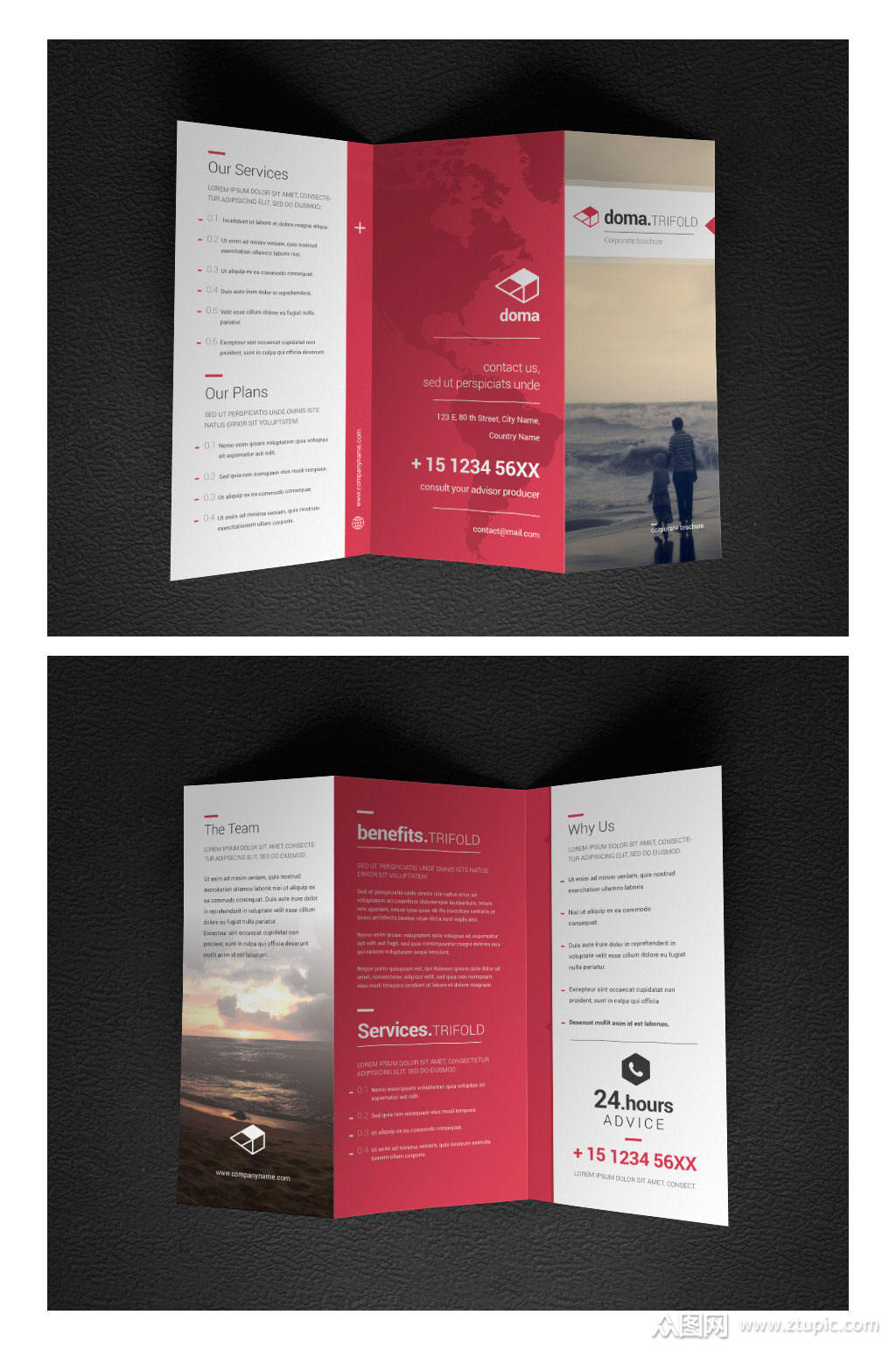 时尚简约彩色海报单页设计元素矢量