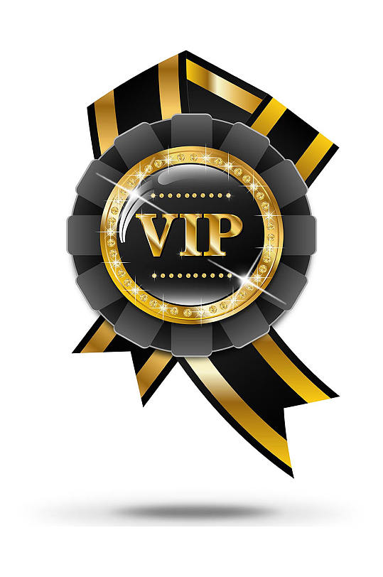 黑金时尚vip标签精美设计矢量元素素材