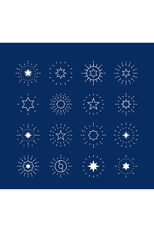 精美彩色星星时尚设计元素素材矢量