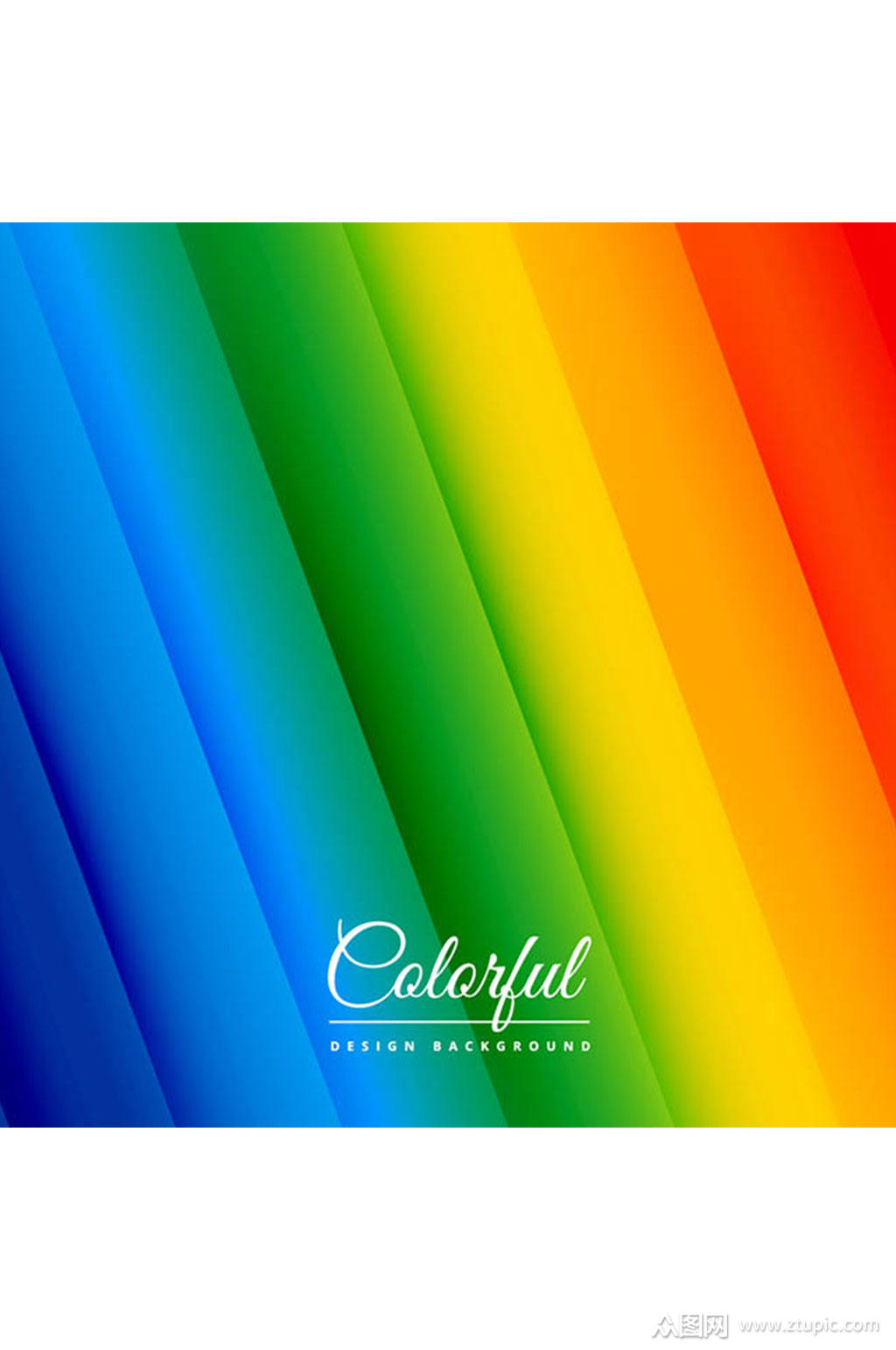 彩虹色斜纹无缝背景矢量素材