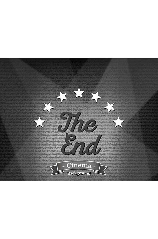 创意电影剧终艺术字矢量素材场景:全部免抠背景1个作品