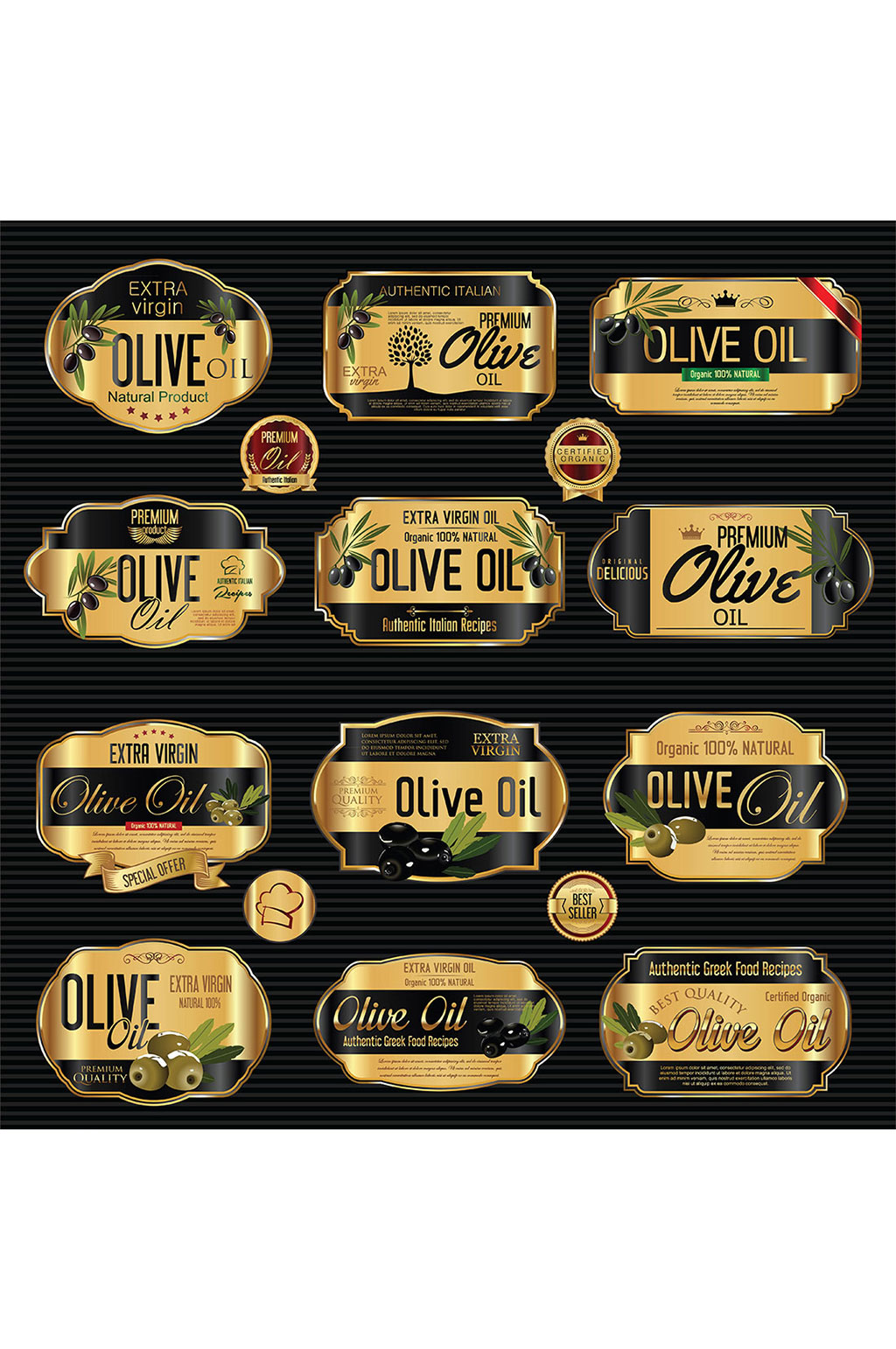 彩色时尚标签精美设计矢量元素素材