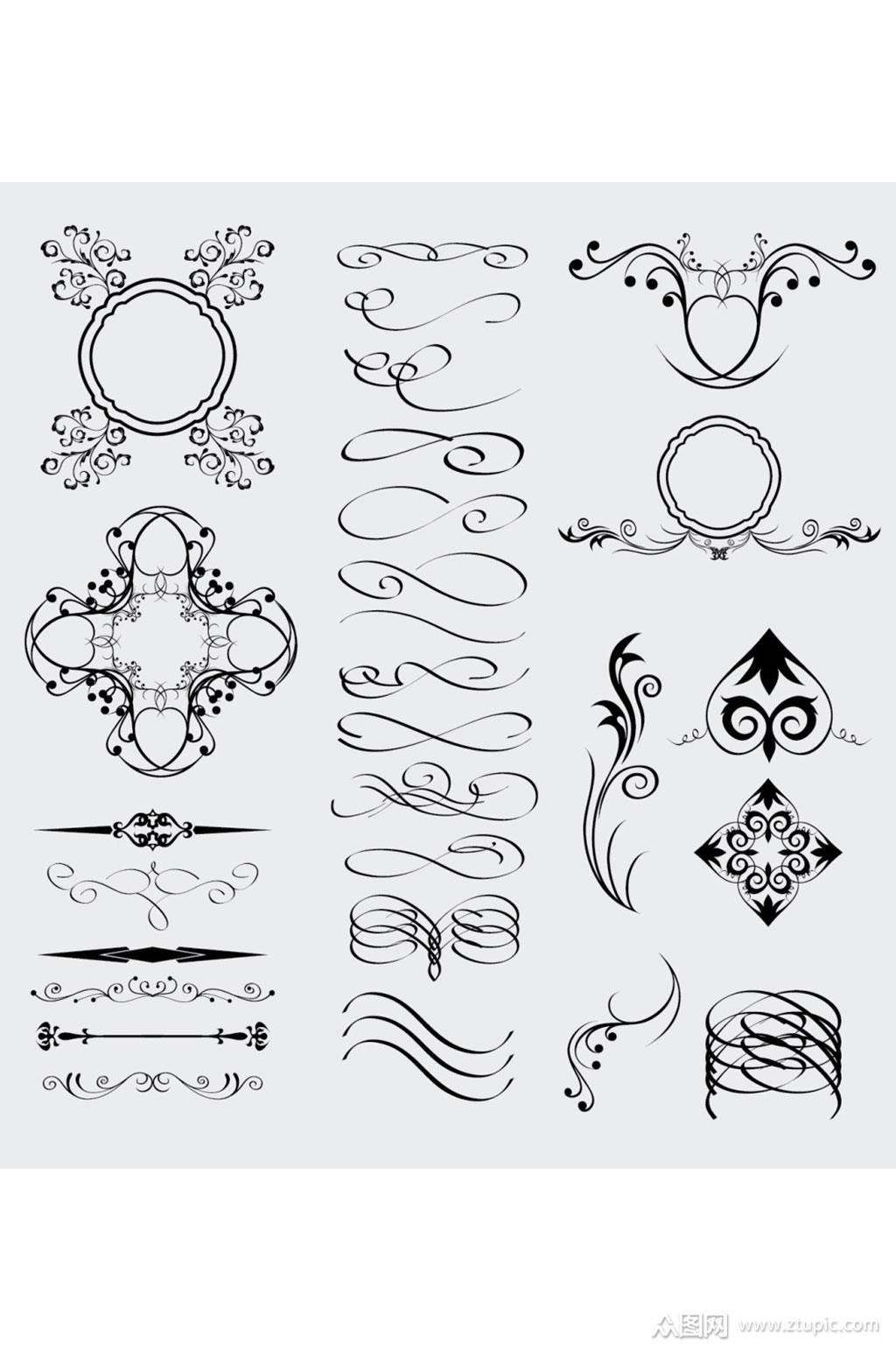 底纹花纹边框线条底纹背景图片