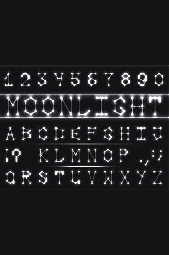40款月光字母与符号矢量素材