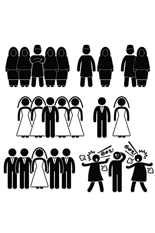 >黑白时尚人物精美设计矢量元素素材