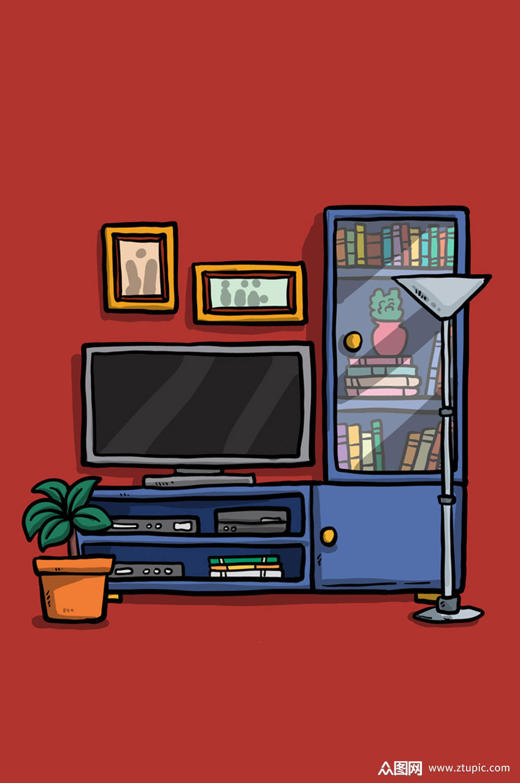 精美房间装饰矢量素材