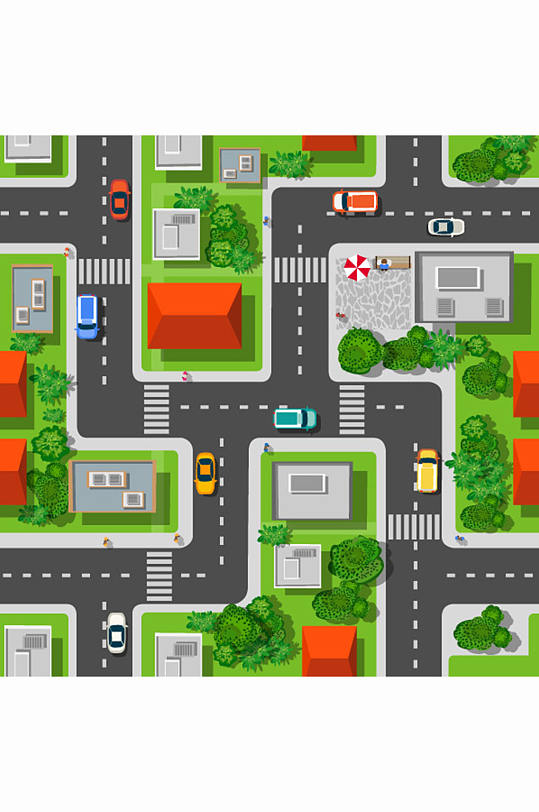 精美城市道路矢量素材