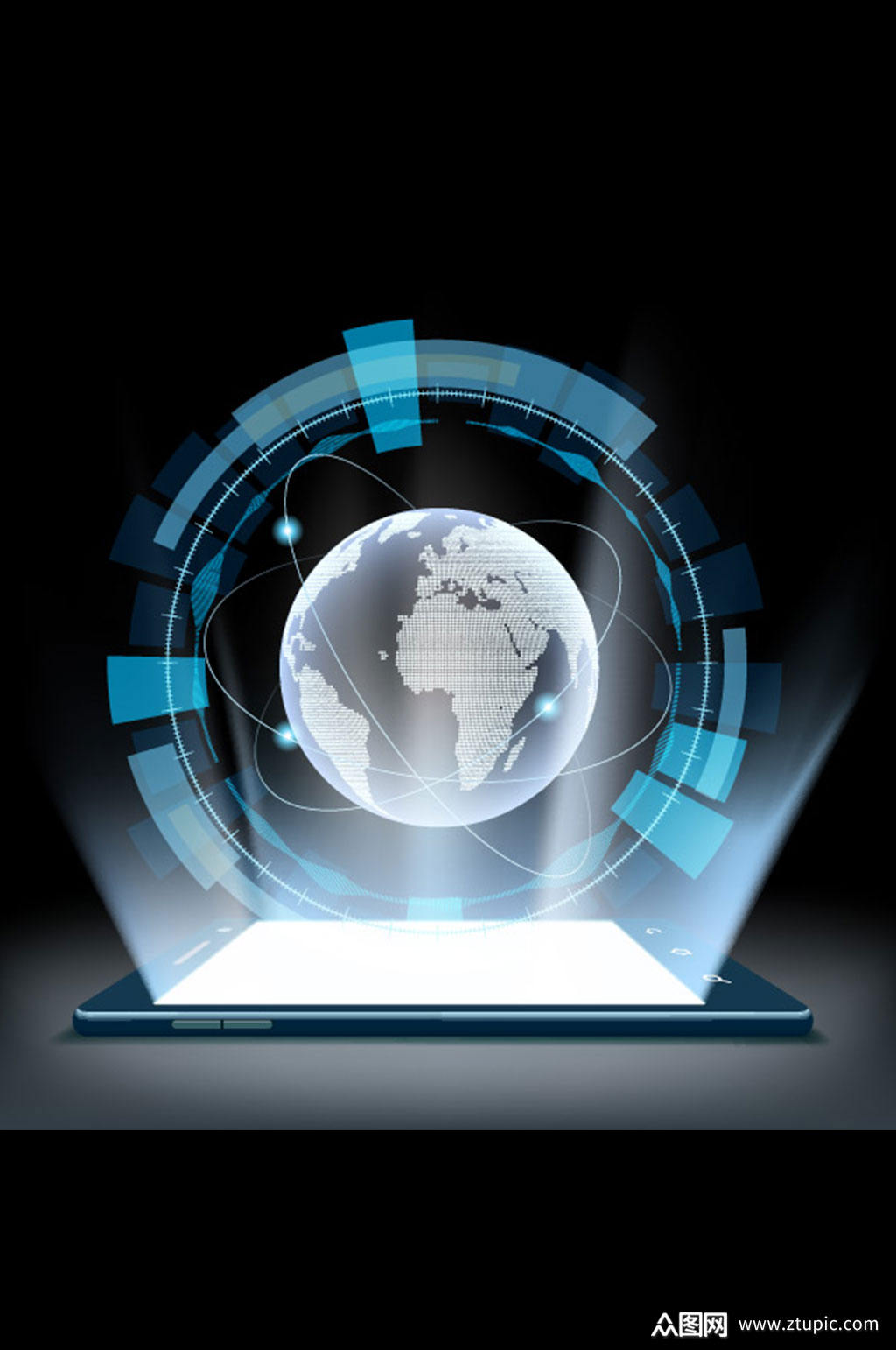 精美未来科技地球矢量素材