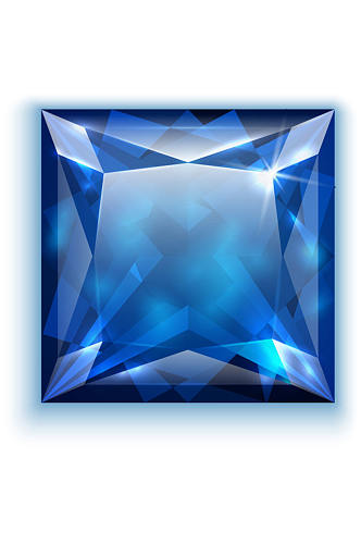 精美蓝色水晶矢量素材