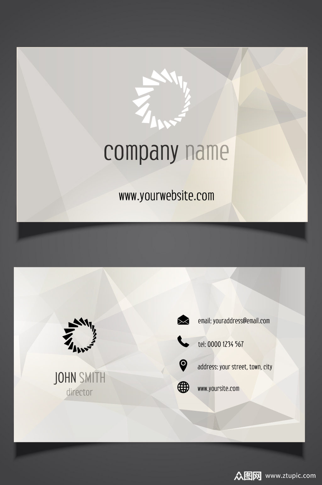 精品简洁名片设计模板下载-编号733363-众图网