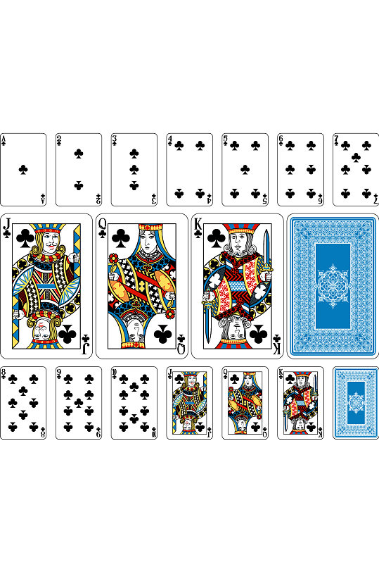 精美扑克牌背景矢量素材