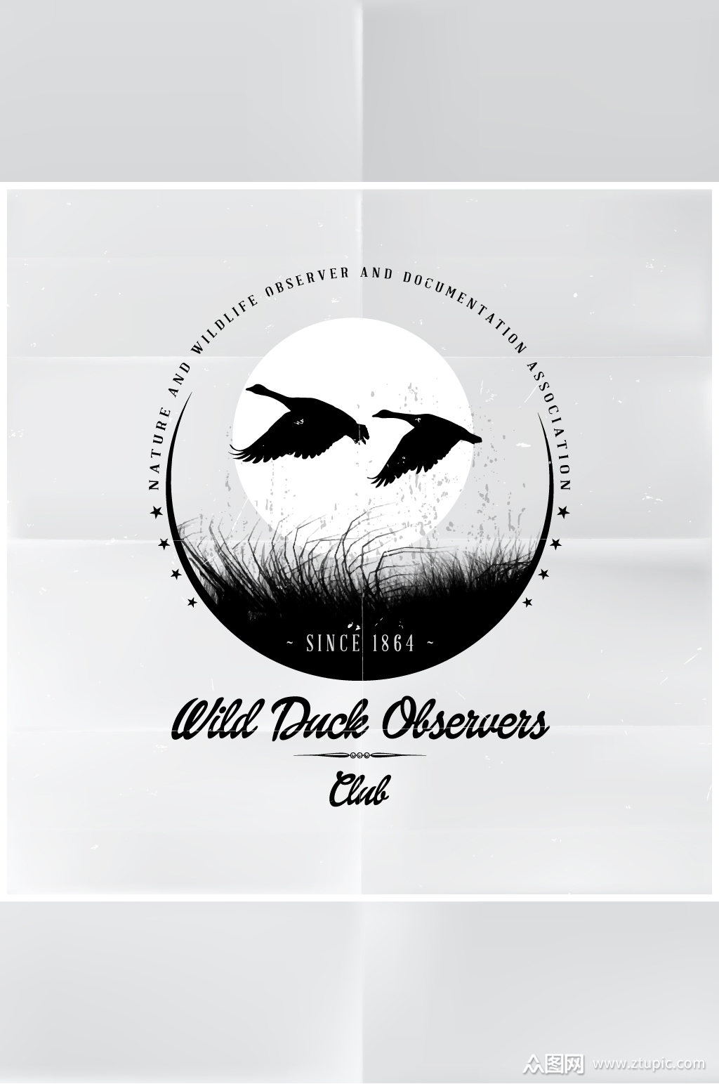 精美大雁图标矢量素材