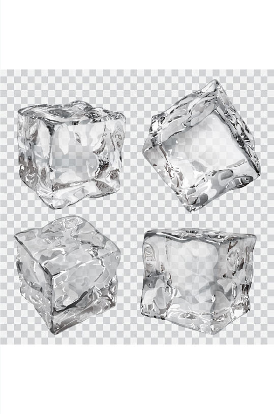精美黑白冰块矢量素材