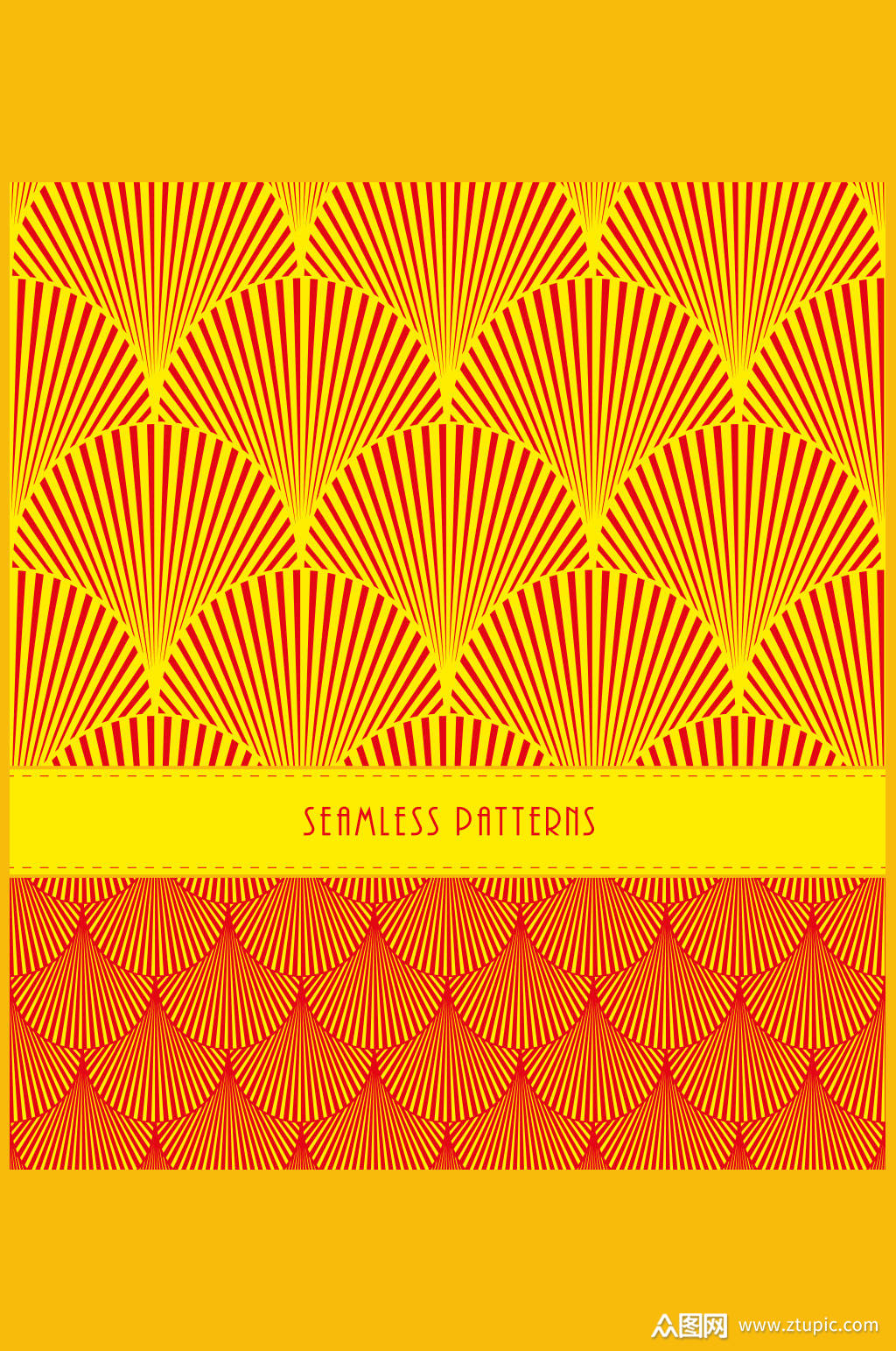 精美橙色花纹背景矢量素材