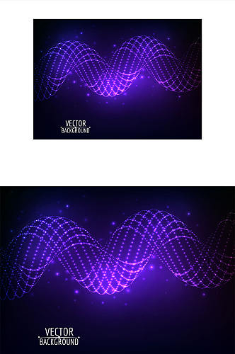 精美紫色螺旋光点矢量素材