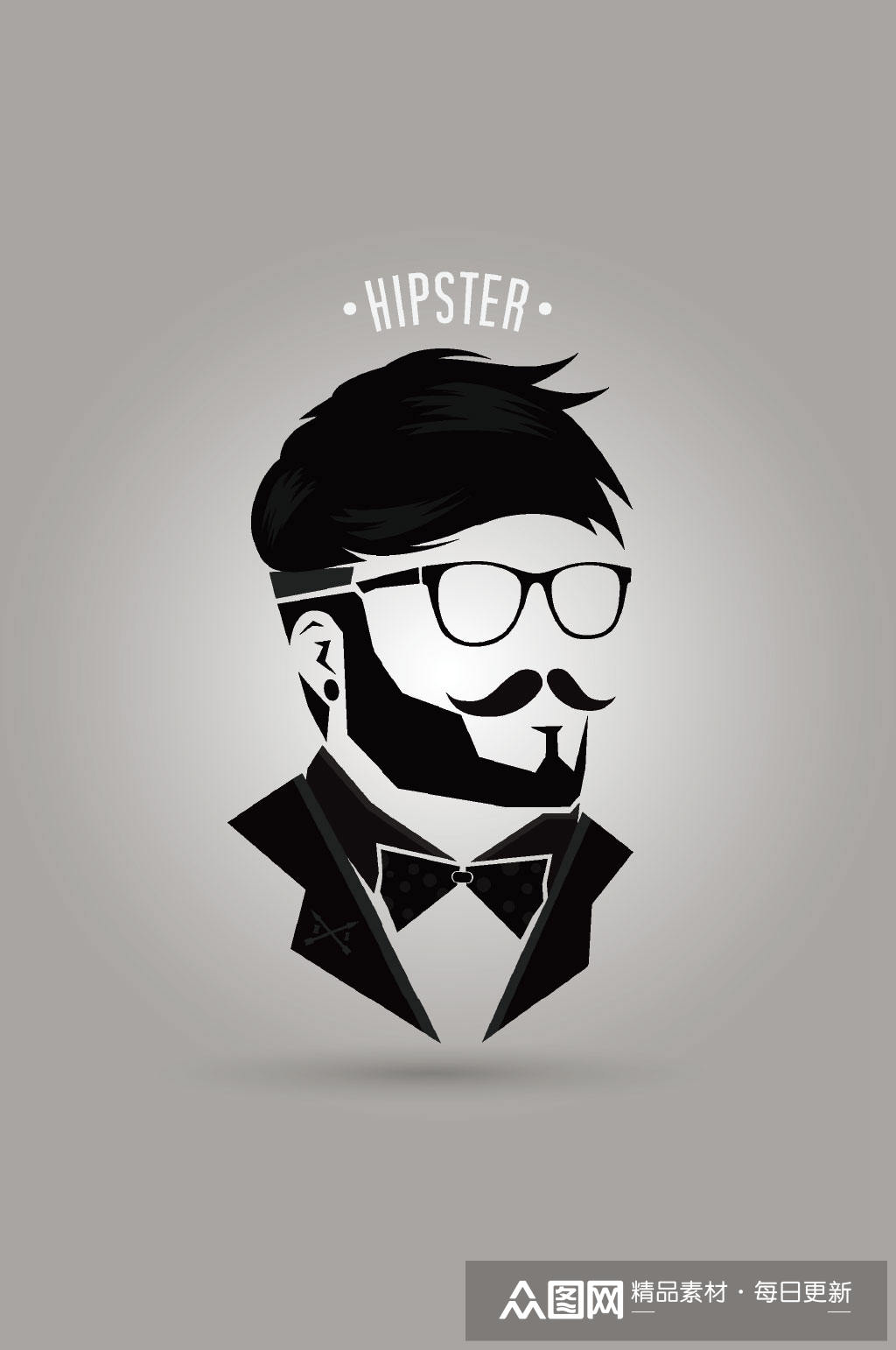 精美人物头像剪影矢量素材素材