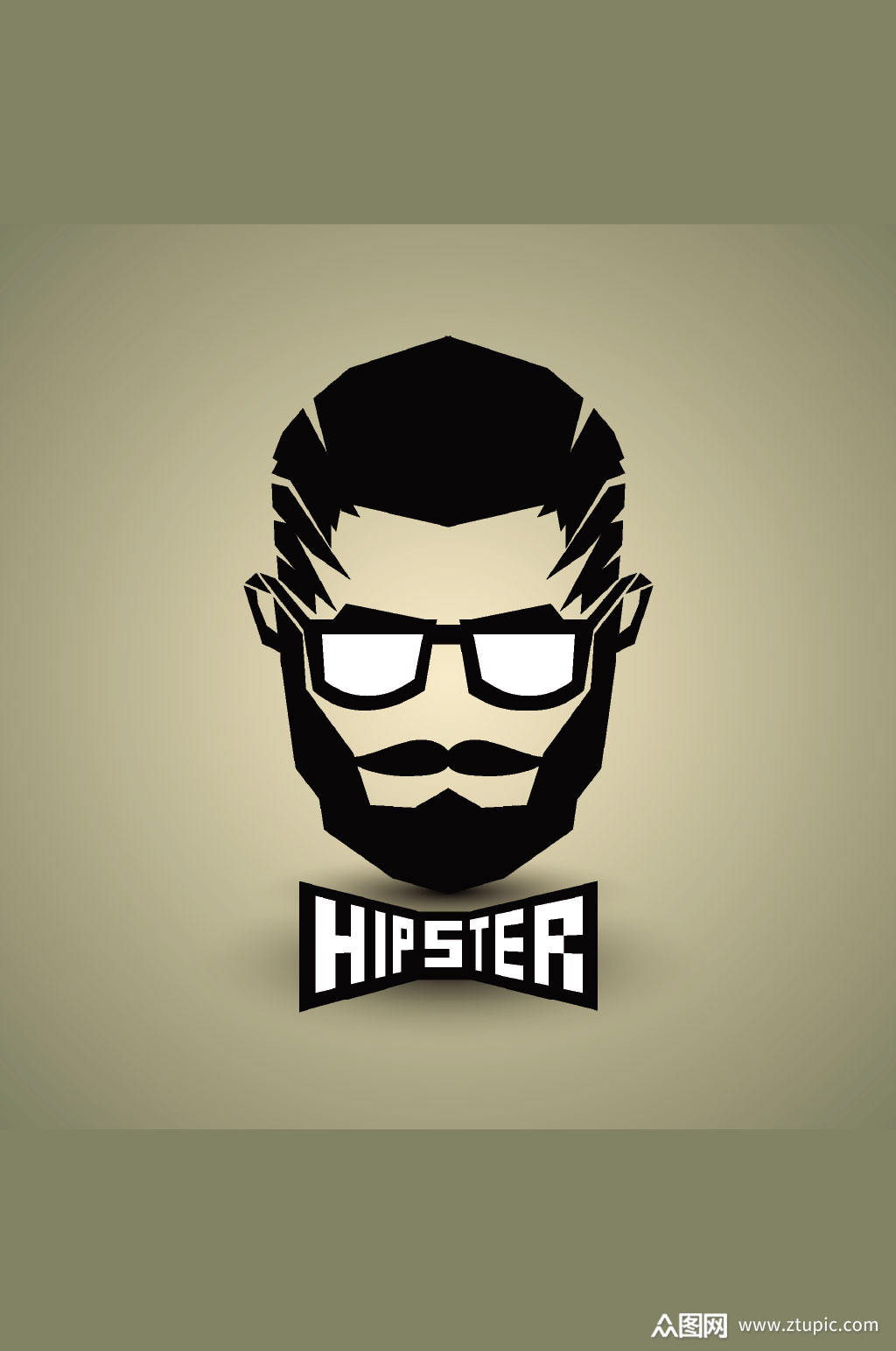 精美人物头像剪影矢量素材