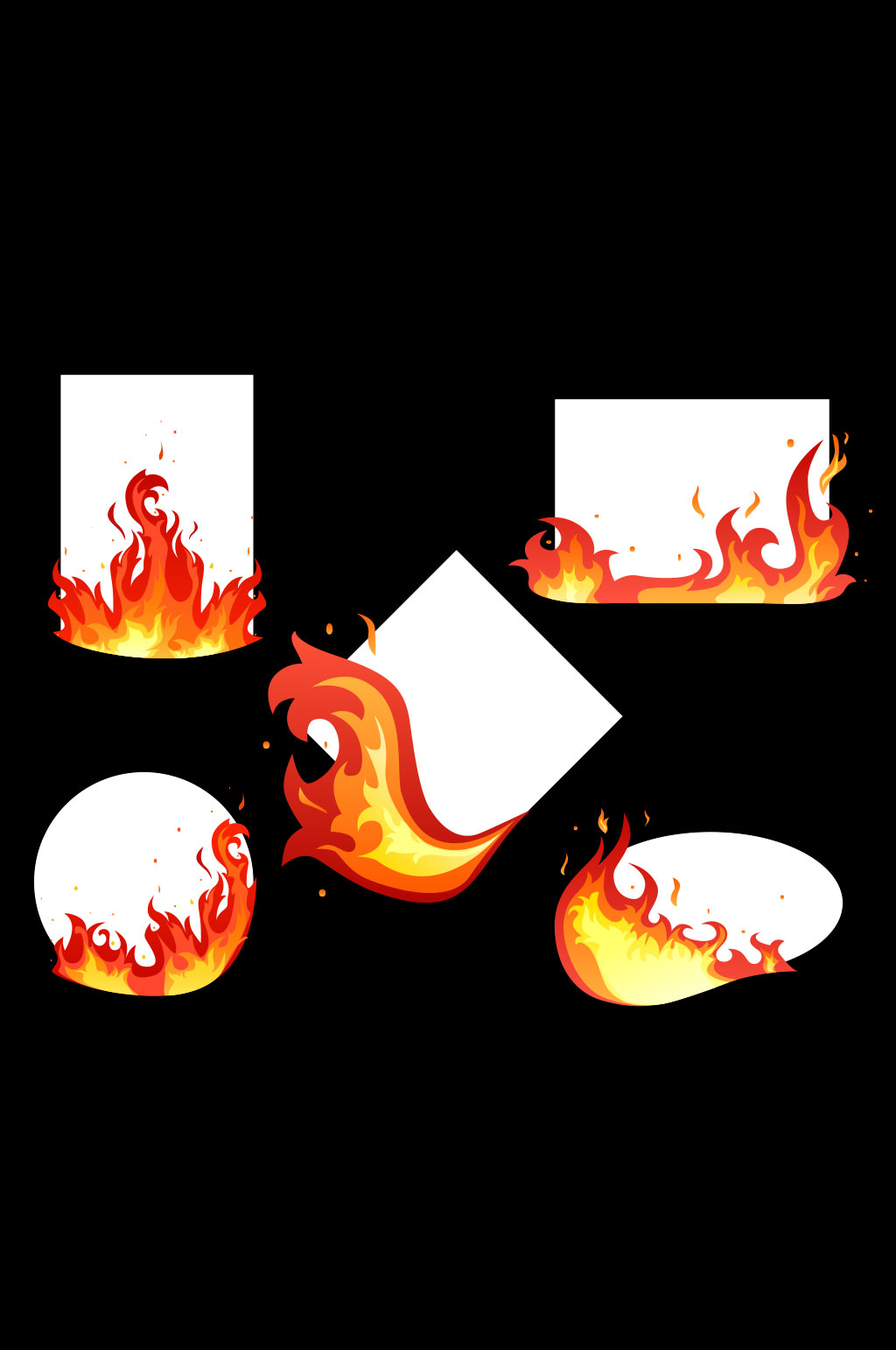 精美火焰焰心矢量素材