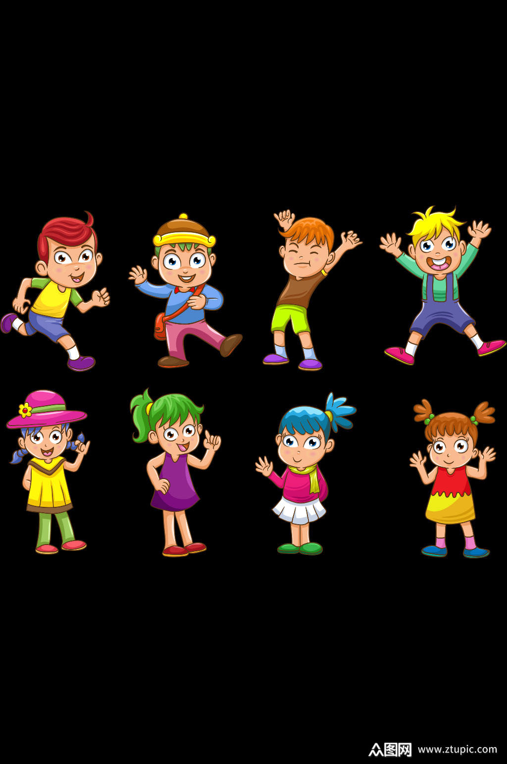 可爱孩子矢量素材