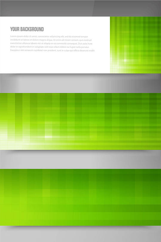精美绿色卡片矢量素材