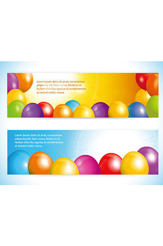 彩色时尚气球精美设计矢量元素素材