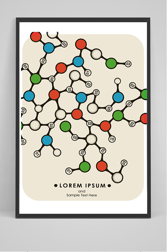 简洁生物科技DNA海报背景模板设计