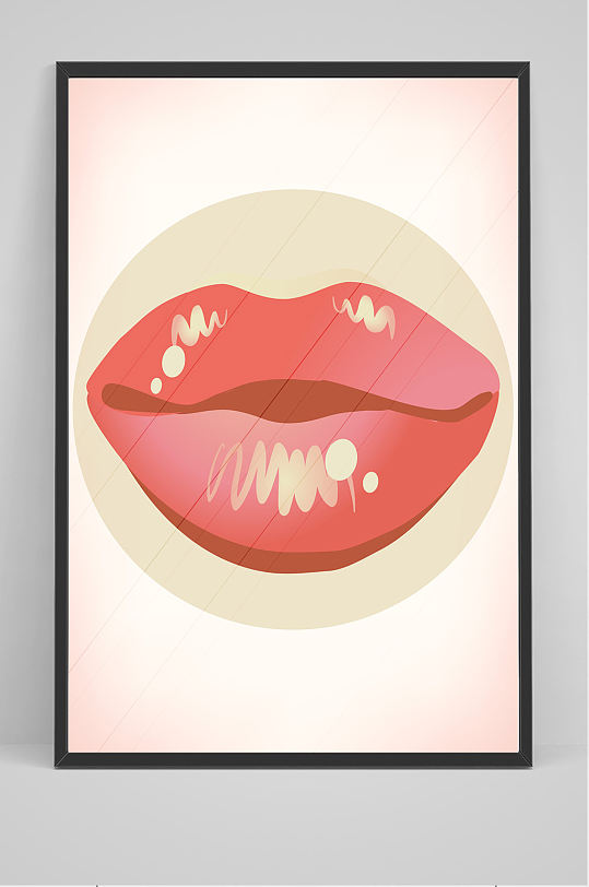 嘴唇元素海报背景设计
