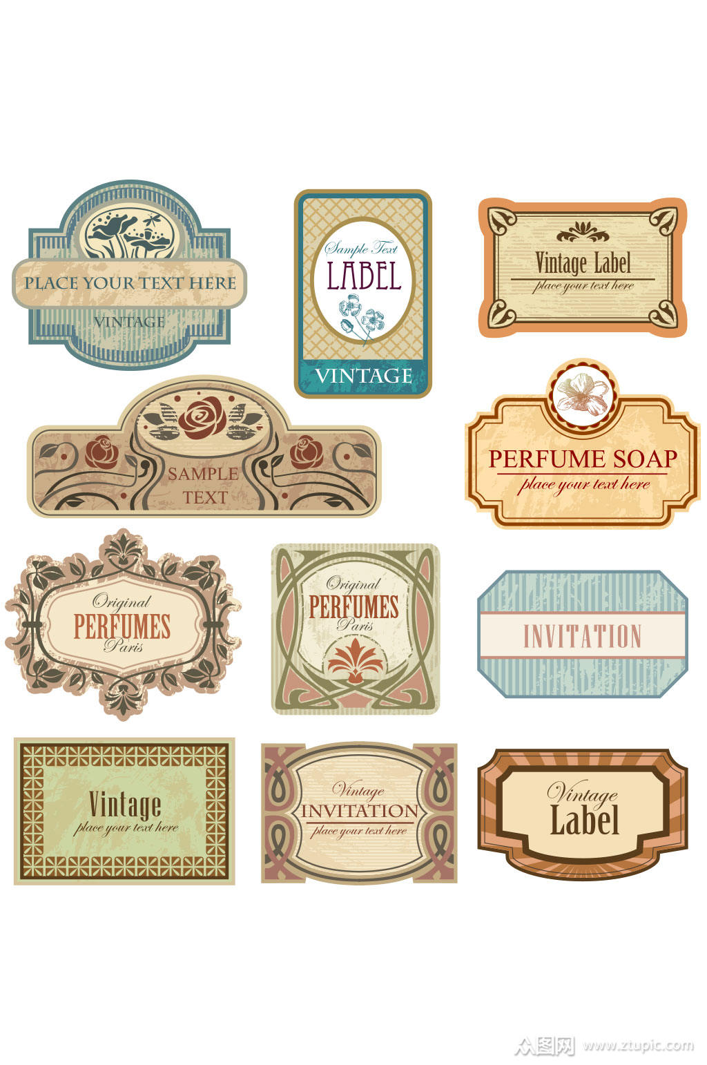 精美标签矢量素材