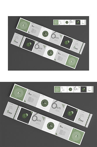 精品六折页作品集样机效果图设计
