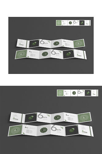 公司提案神器六折页正反样机效果