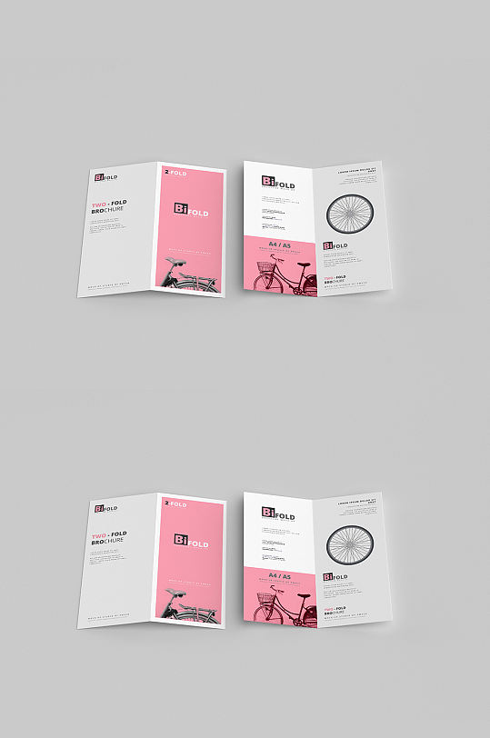 对折页正反效果样机-众图网