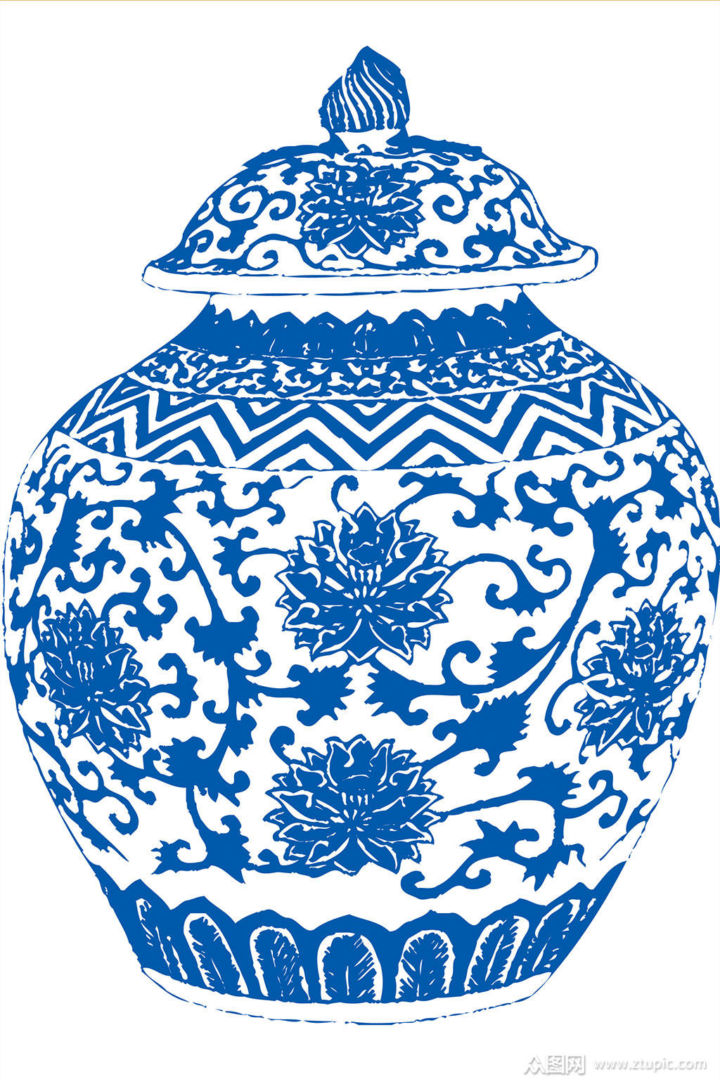 青花瓷矢量素材素材免费下载,本作品是由我要赚钱上传的原创免抠元素