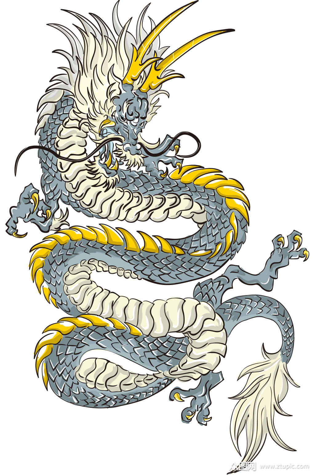 霸气巨龙矢量素材