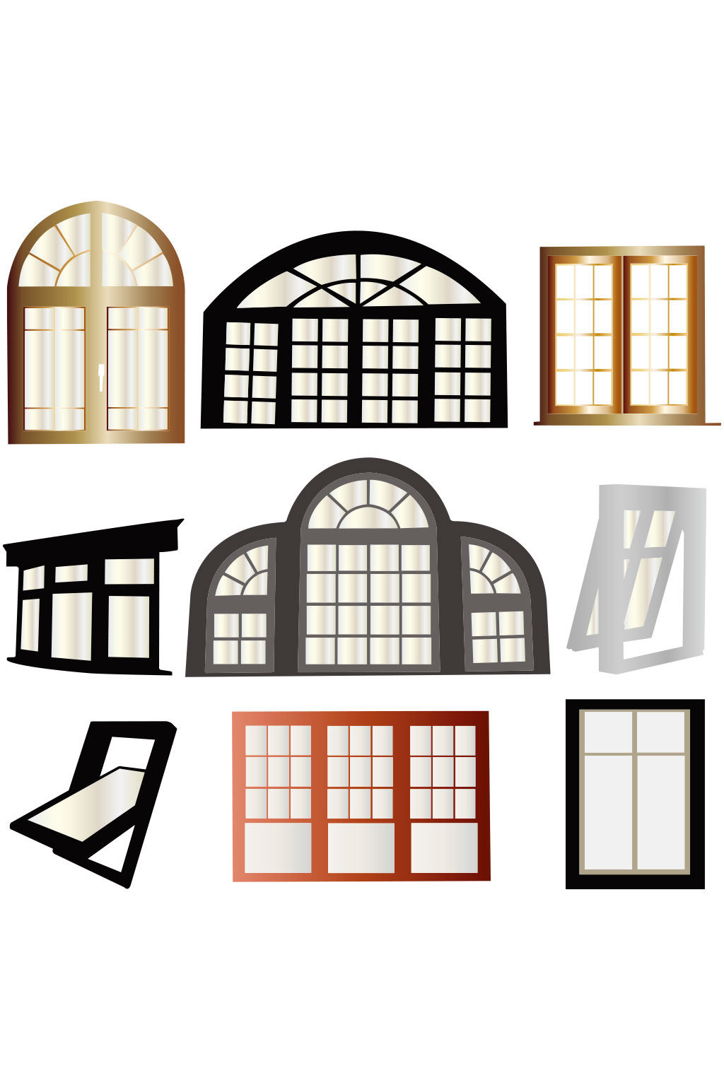 精美门窗矢量素材