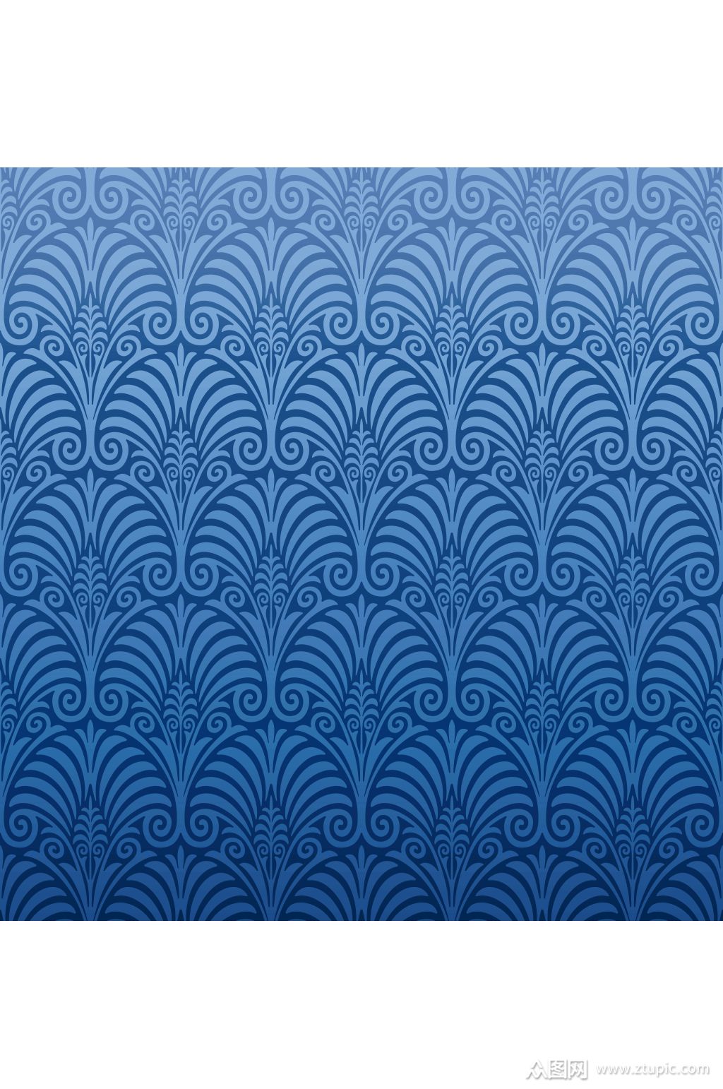 蓝色花纹背景设计矢量素材
