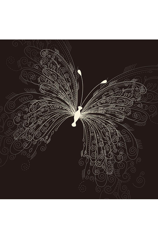 精美渐变蝴蝶矢量素材