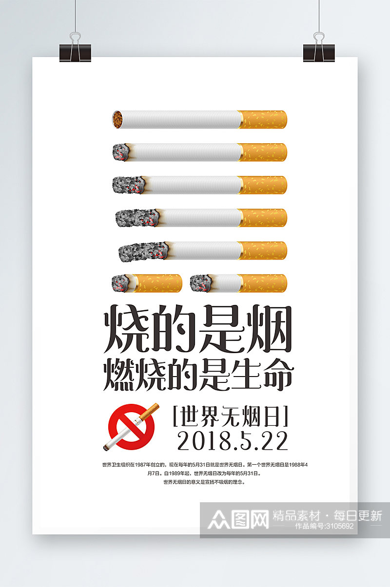 禁止吸烟海报设计素材