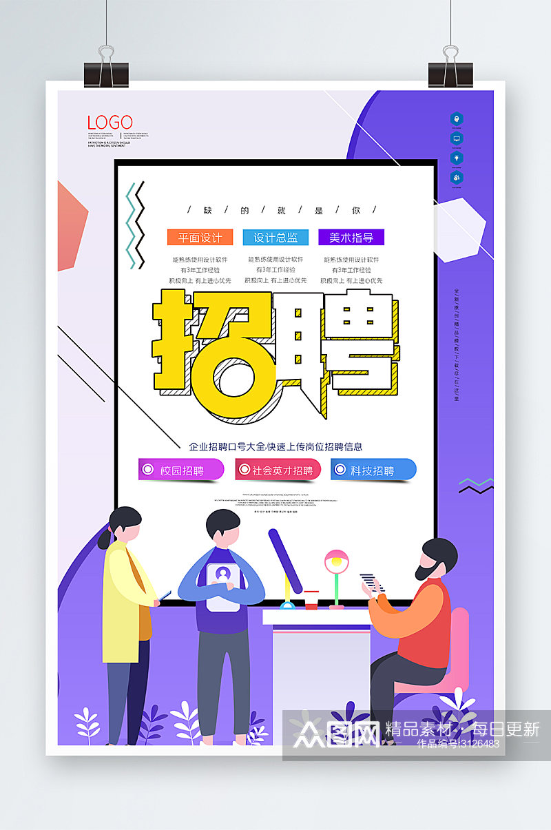 公司招聘海报宣传单素材