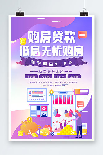 购房贷款海报设计