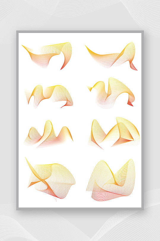 科技光效动感渐变线条ai矢量