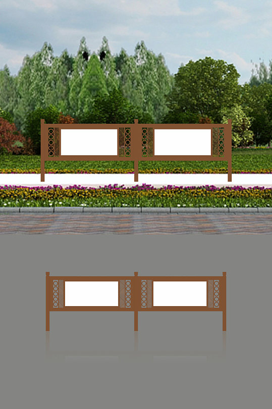 户外立式核心价值观广告标牌栏宣栏-众图网