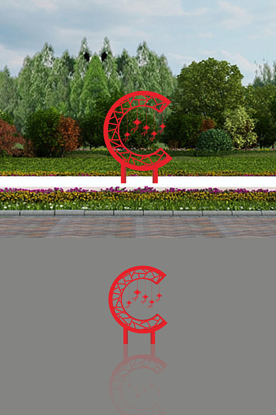 户外立式中国风广告标牌栏宣栏-众图网